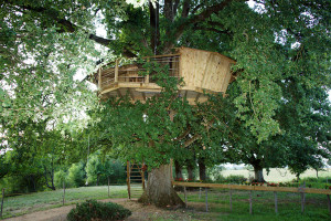 Cabane dans les arbres proche du puy du fou